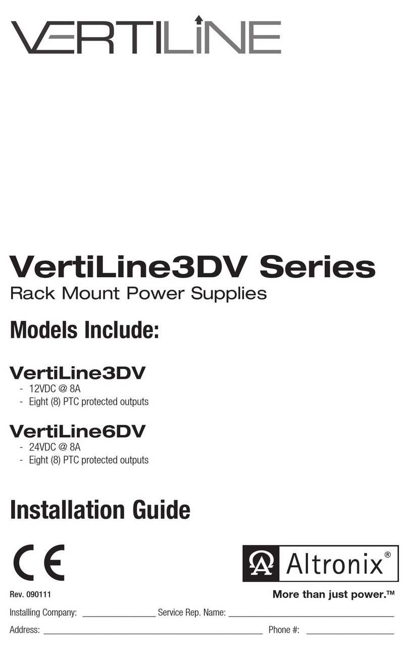 Altronix VertiLine3DV Series User manual