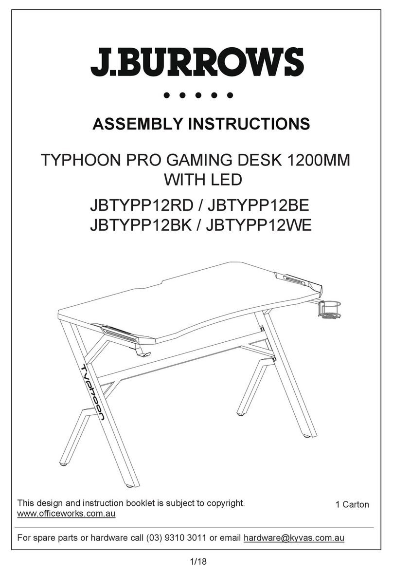 J.Burrows JBTYPP12RD Assembly instructions