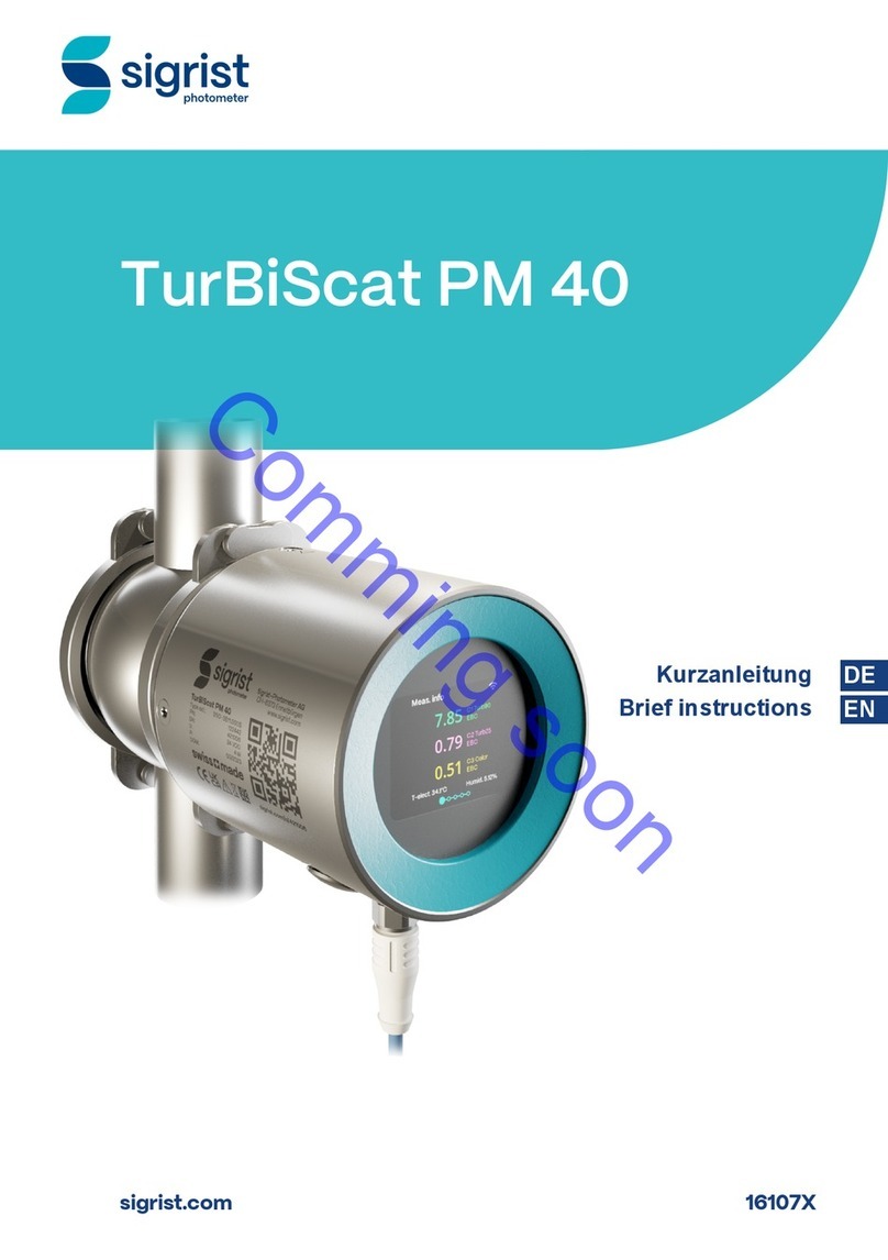 SIGRIST TurBiScat PM 40 Reference guide
