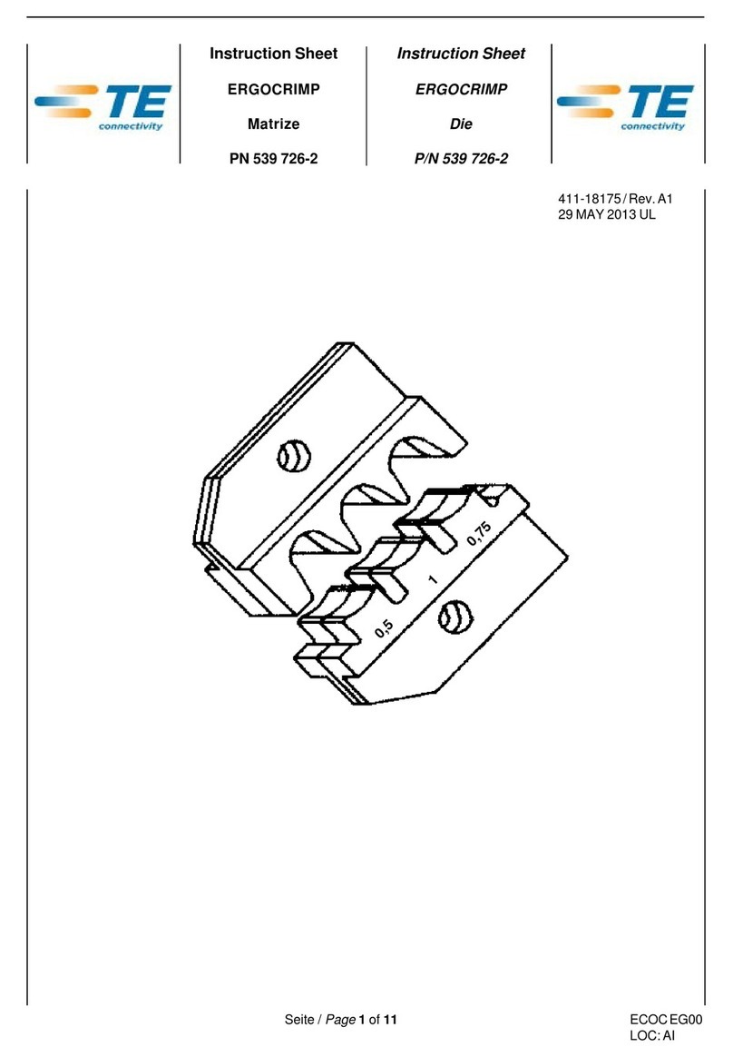 TE Connectivity 539 726-2 instruction sheet