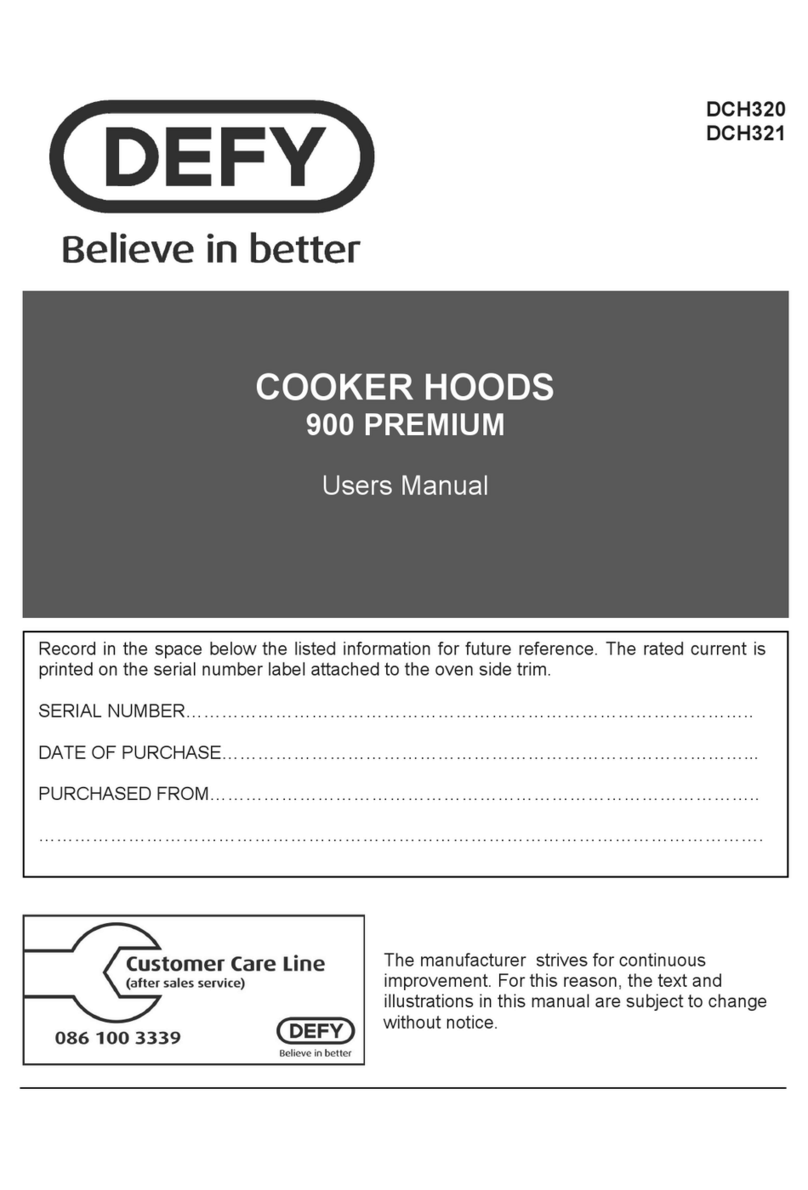 Defy DCH320 User manual