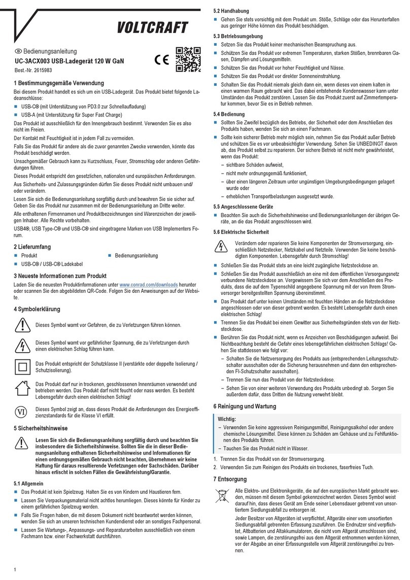 VOLTCRAFT UC-3ACX003 User manual