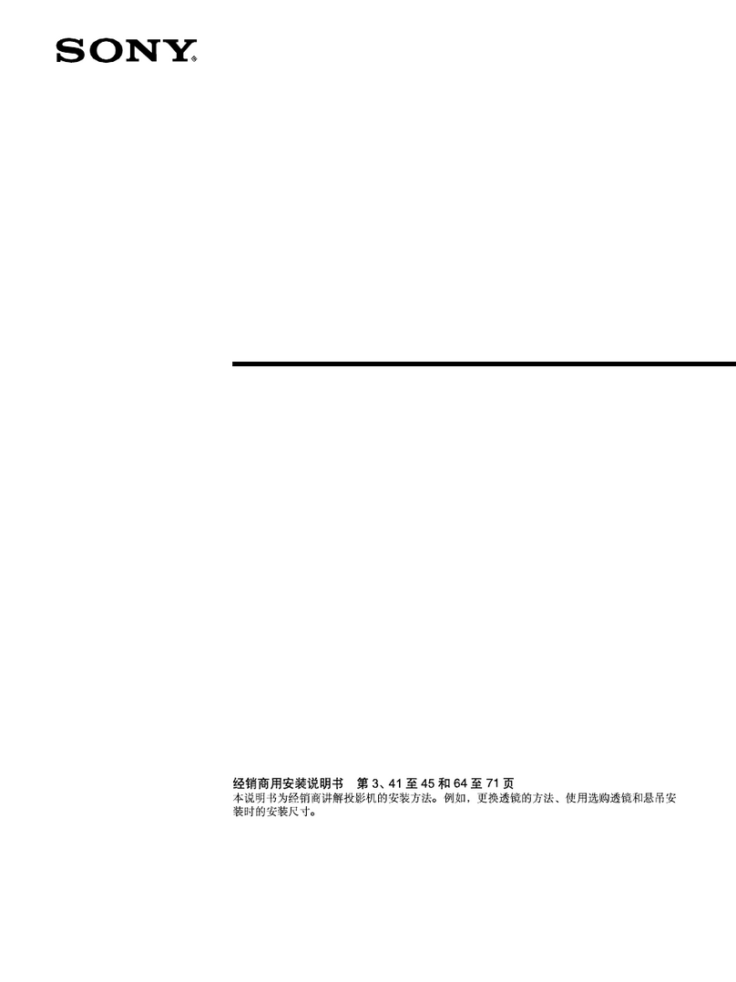 Sony Superbright VPL-PX35 installation manual