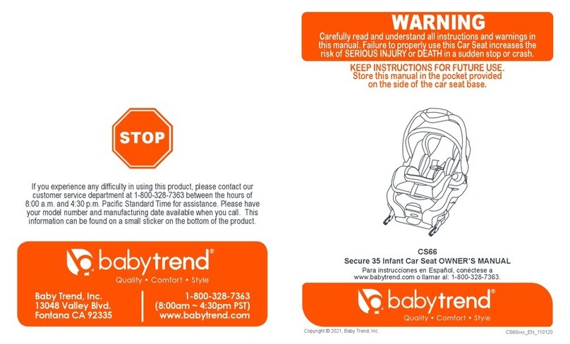 Baby Trend Secure 35 owner's manual