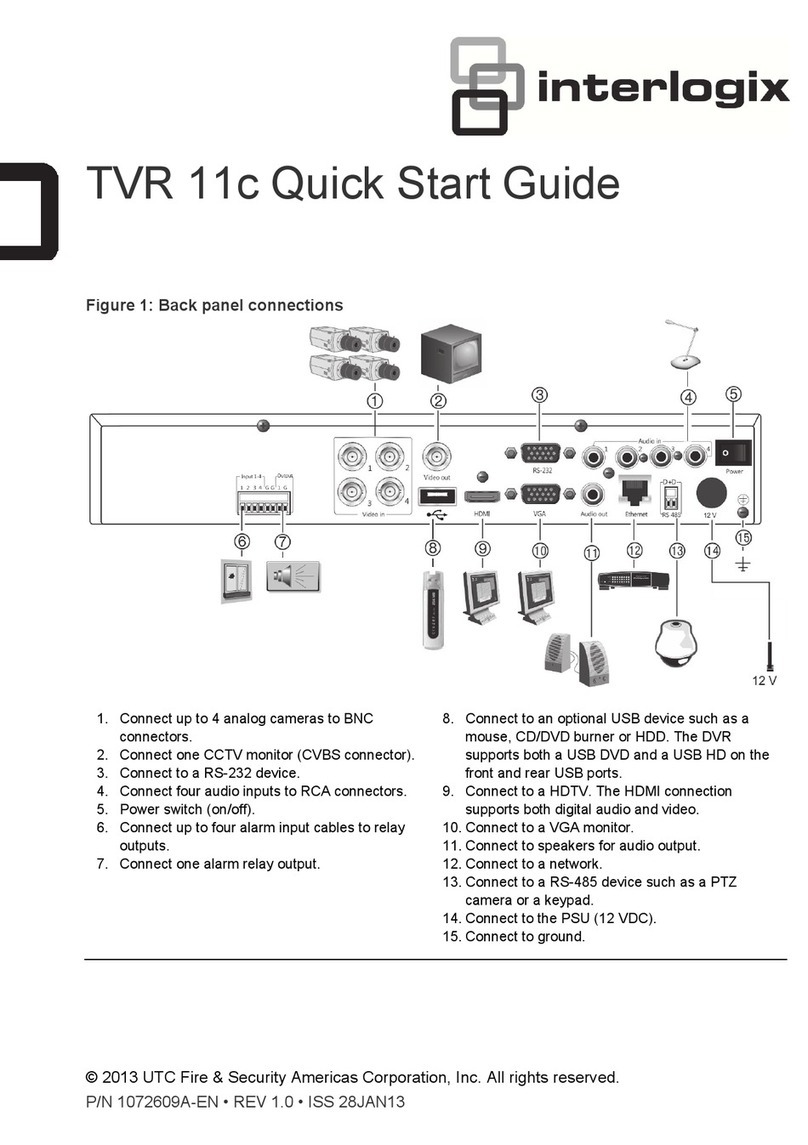 Interlogix TruVision TVR-1116D-2T quick start guide