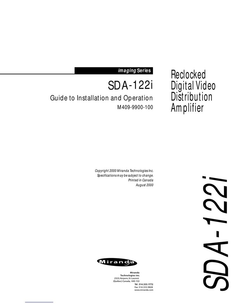 Miranda imaging Series Instruction Manual