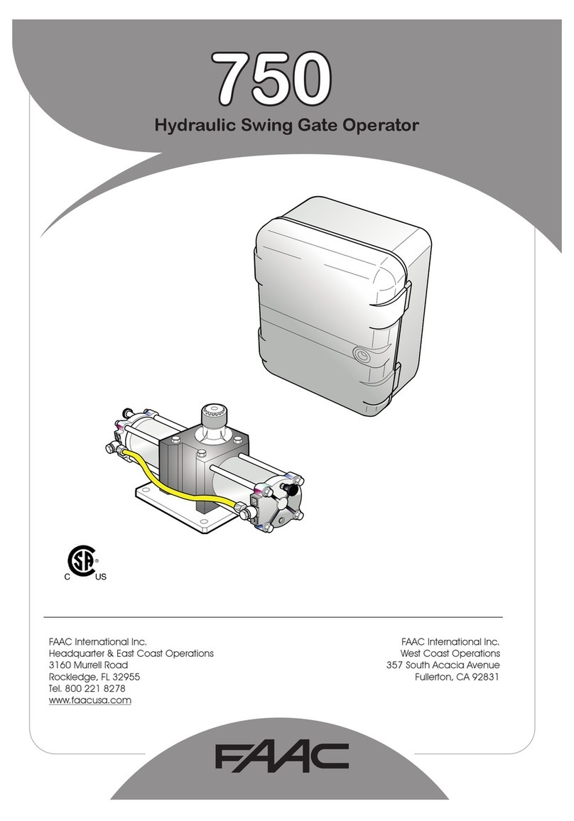 FAAC 750 Bi User manual