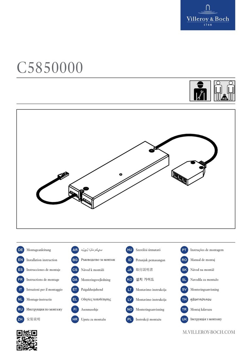Villeroy & Boch C5850000 User manual