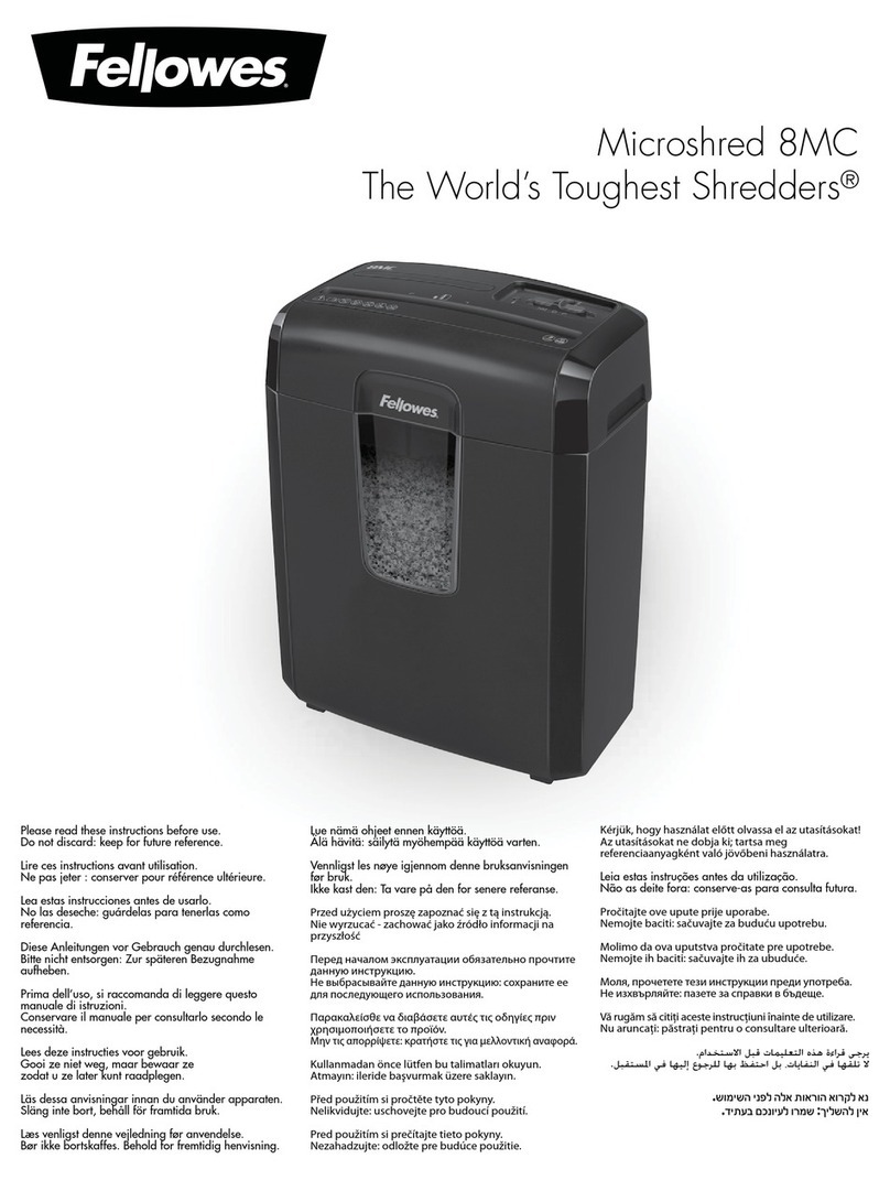 Fellowes Microshred 8MC manual