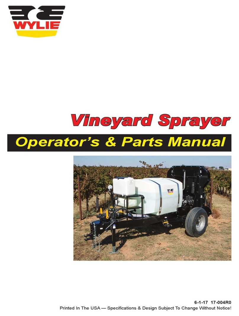 Wylie Vineyard Sprayer Operator's & parts manual