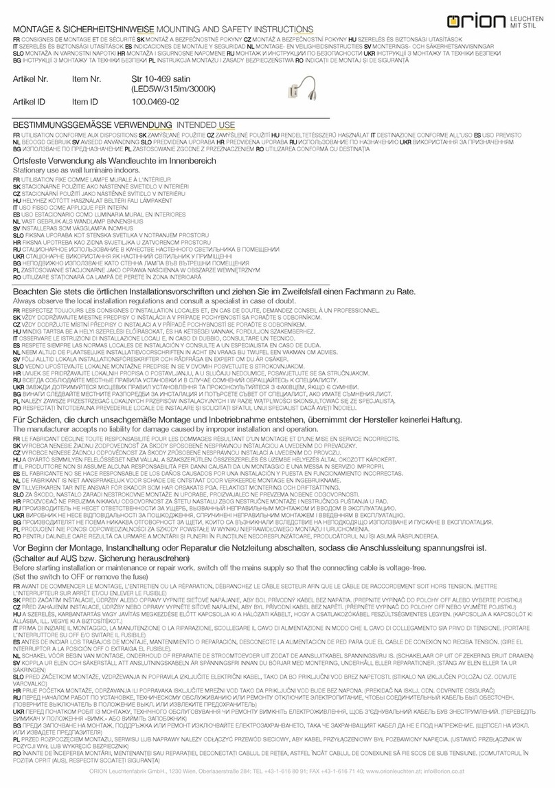 Orion Str 10-469 satin Technical manual