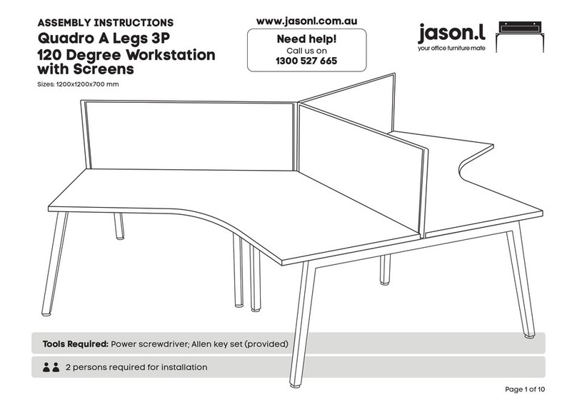 Jason.L Quadro A Legs 3P 120 Degree Workstation with... User manual
