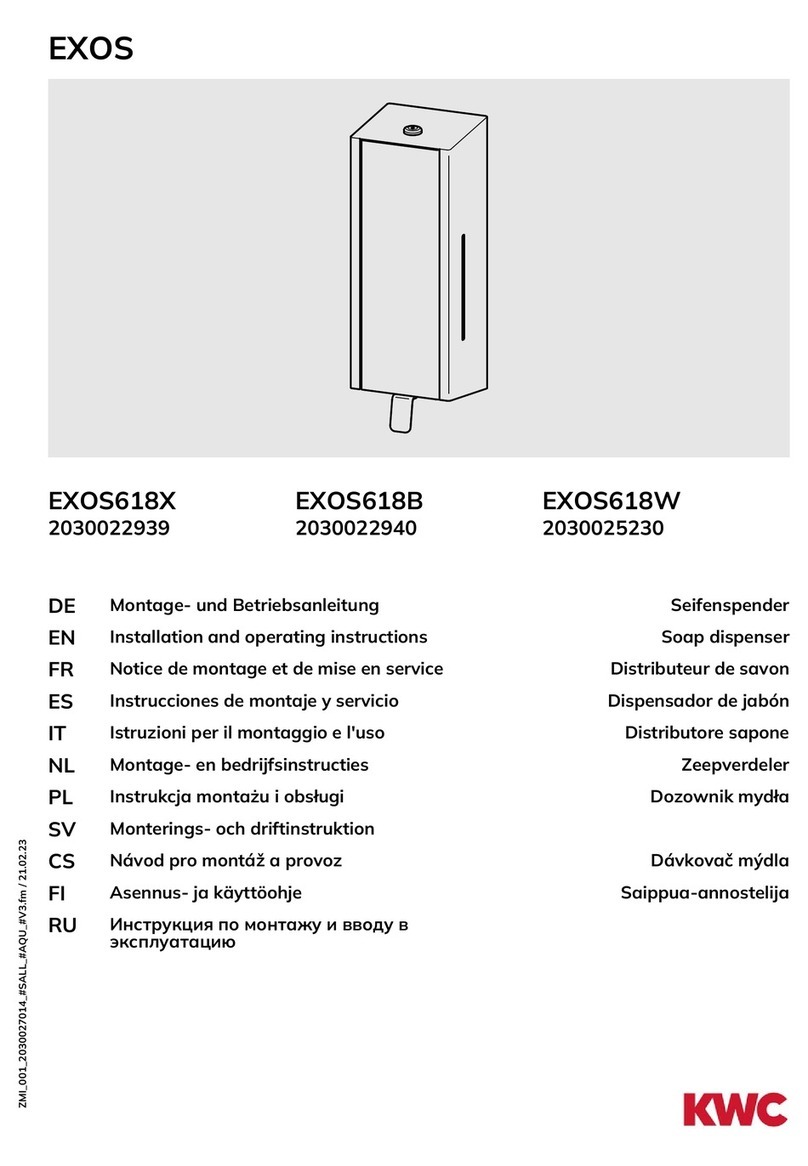 KWC EXOS EXOS618X Installation and operating instructions