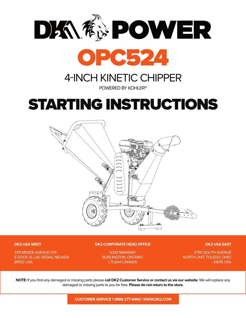 Kohler DK2 Power OPC524 Starting instructions