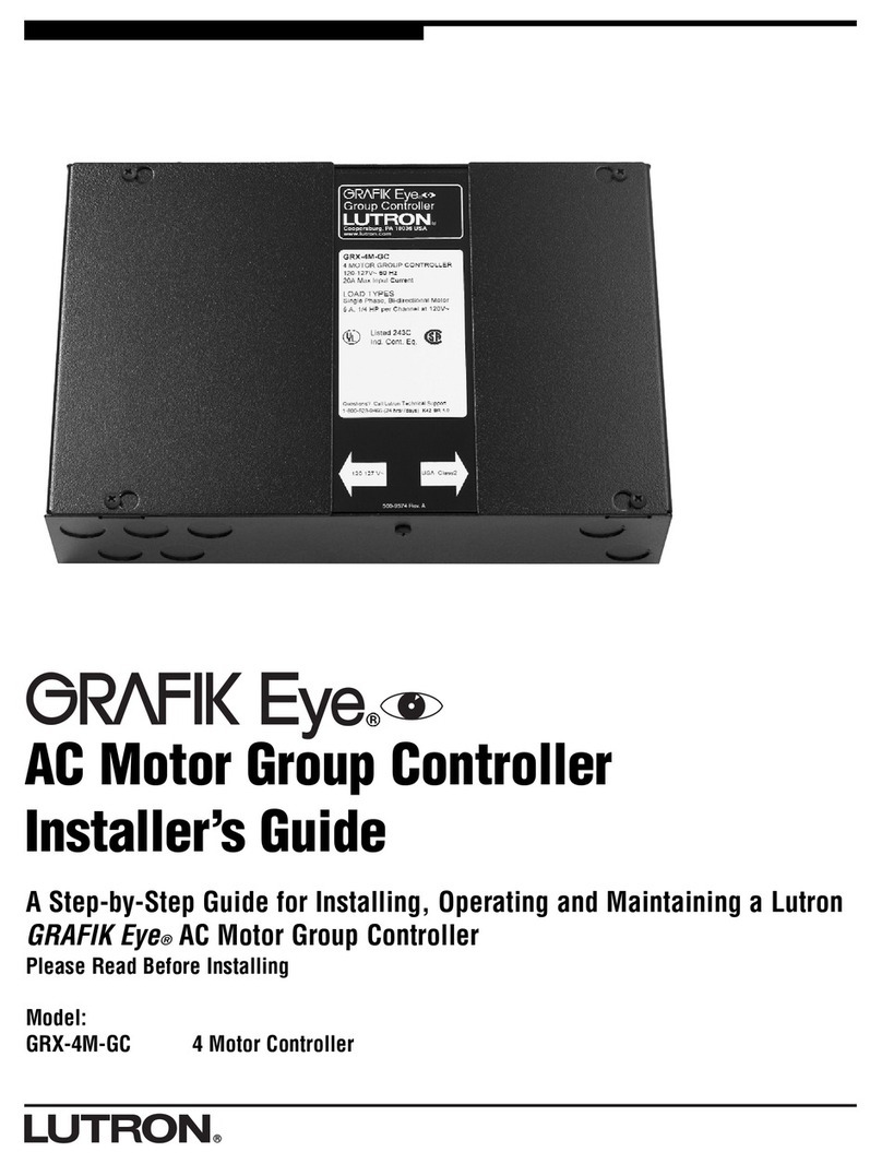 Lutron Electronics GRAFIK Eye GRX-4M-GC Installer's guide