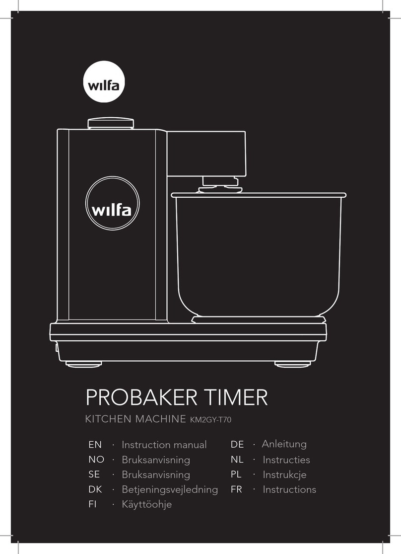 Wilfa PROBAKER TIMER KM2GY-T70 Instructions before use