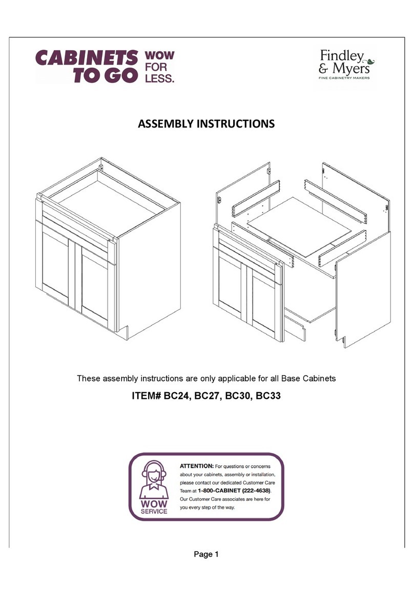 CABINETS TO GO Findley & Myers BC24 User manual