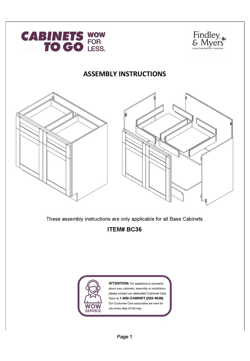 CABINETS TO GO Findley & Myers BC36 User manual CABINETS TO GO Findley & Myers BC36 User manual