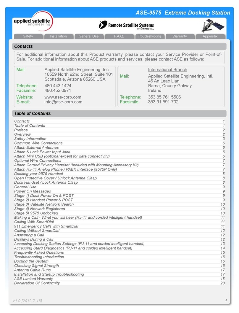 Applied Satellite Engineering ASE-9575 manual