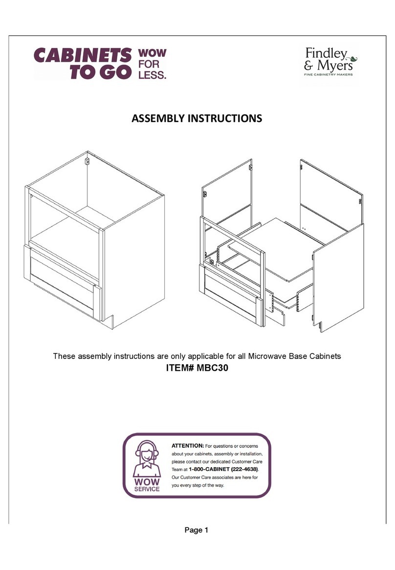 CABINETS TO GO Findley & Myers MBC30 User manual CABINETS TO GO Findley & Myers MBC30 User manual