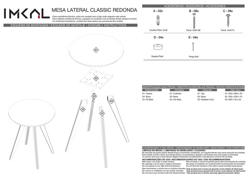 IMKAL Redonda Assembly instructions IMKAL Redonda Assembly instructions
