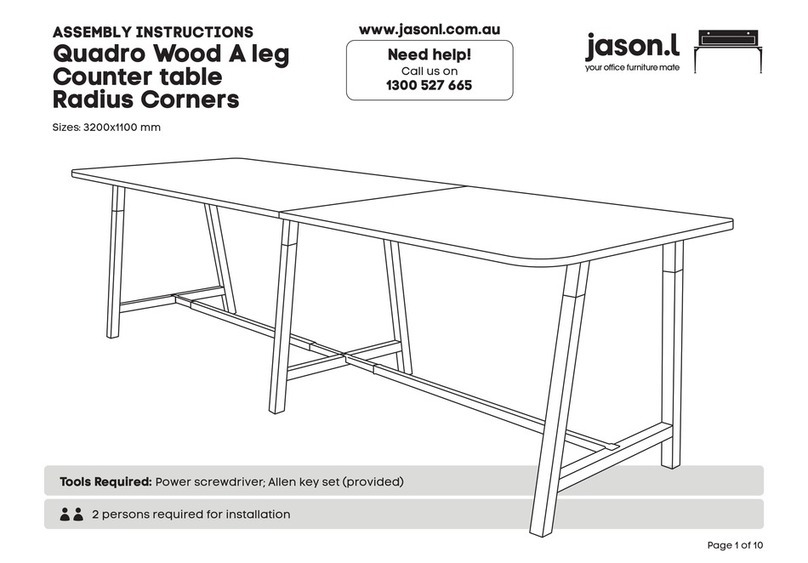 Jason.L Quadro Wood A leg Counter table Radius... User manual
