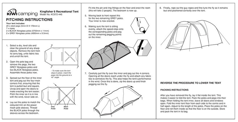 Kiwi Camping Kingfisher 6 Recreational Tent Pitching instructions Kiwi Camping Kingfisher 6 Recreational Tent Pitching instructions