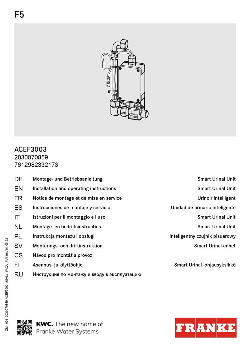 Franke F5 ACEF3003 Installation and operating instructions