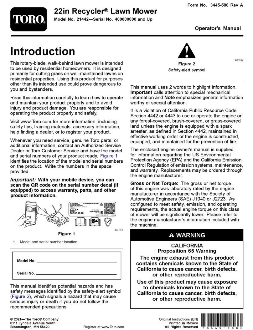 Toro Recycler 21442 User manual