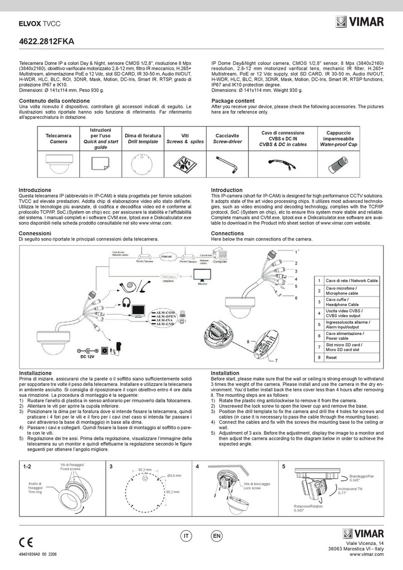 Vimar ELVOX TVCC 4622.2812FKA User manual