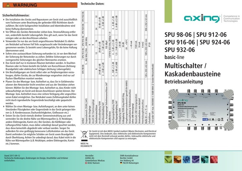 axing SPU 98-06 User manual