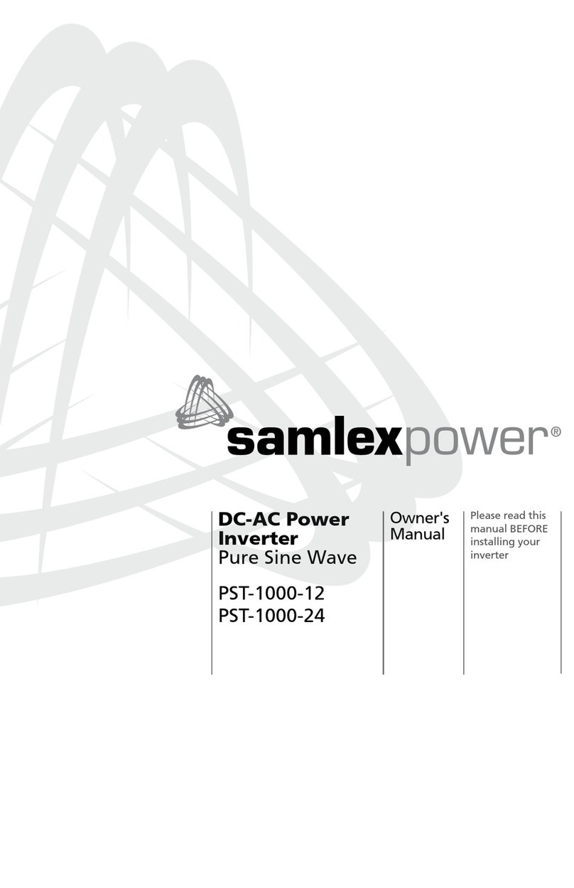 SamplexPower PST-1000-12 owner's manual