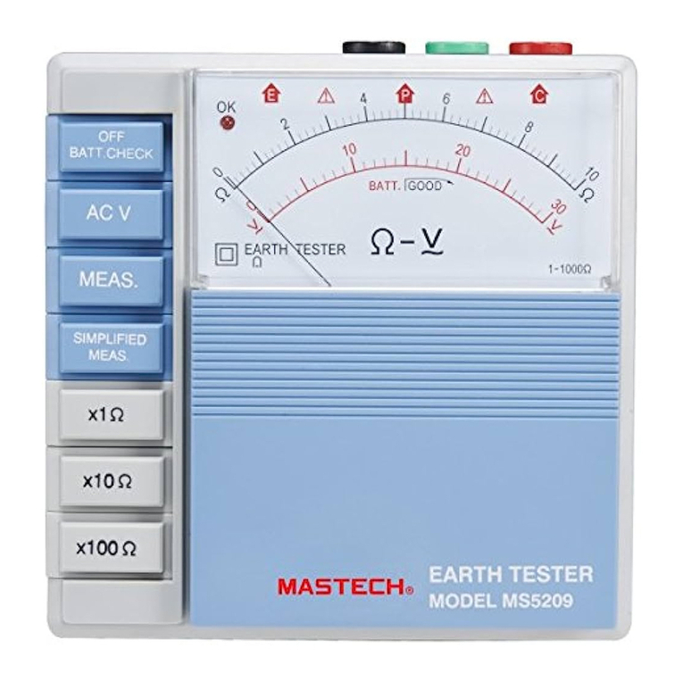 Mastech Analog Earth Resistance Tester User manual