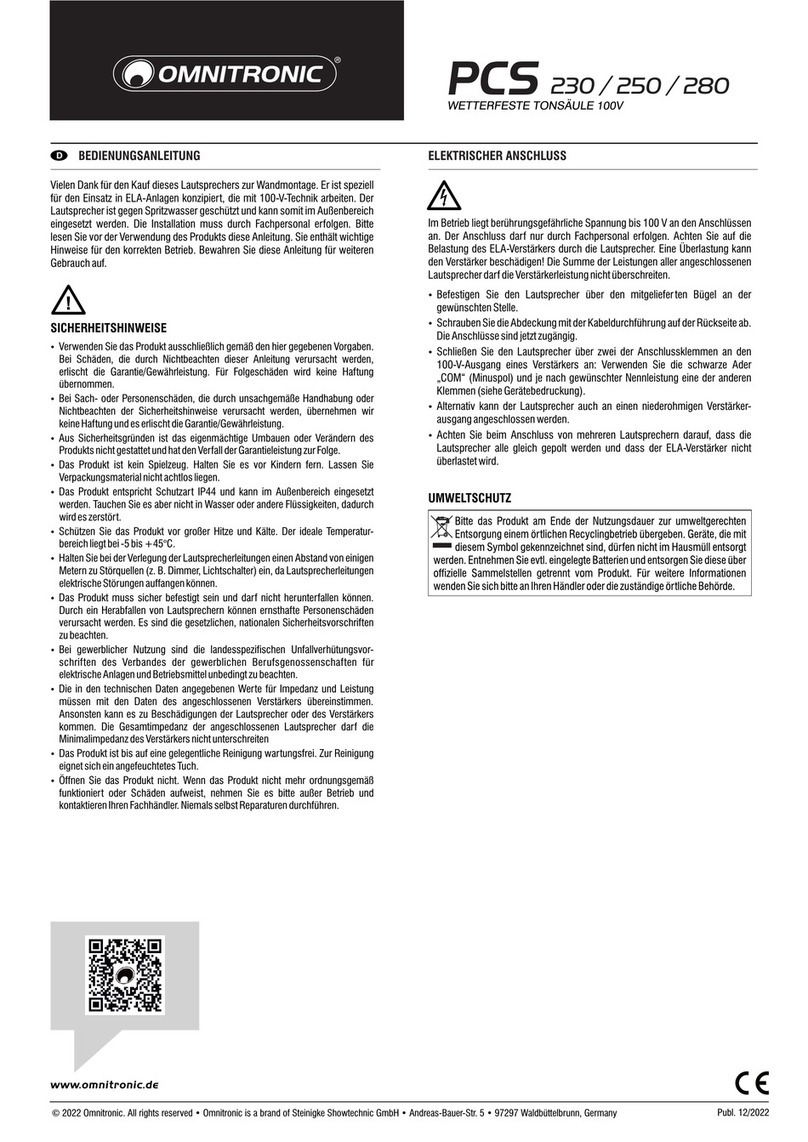 Omnitronic PCS-230 user manual