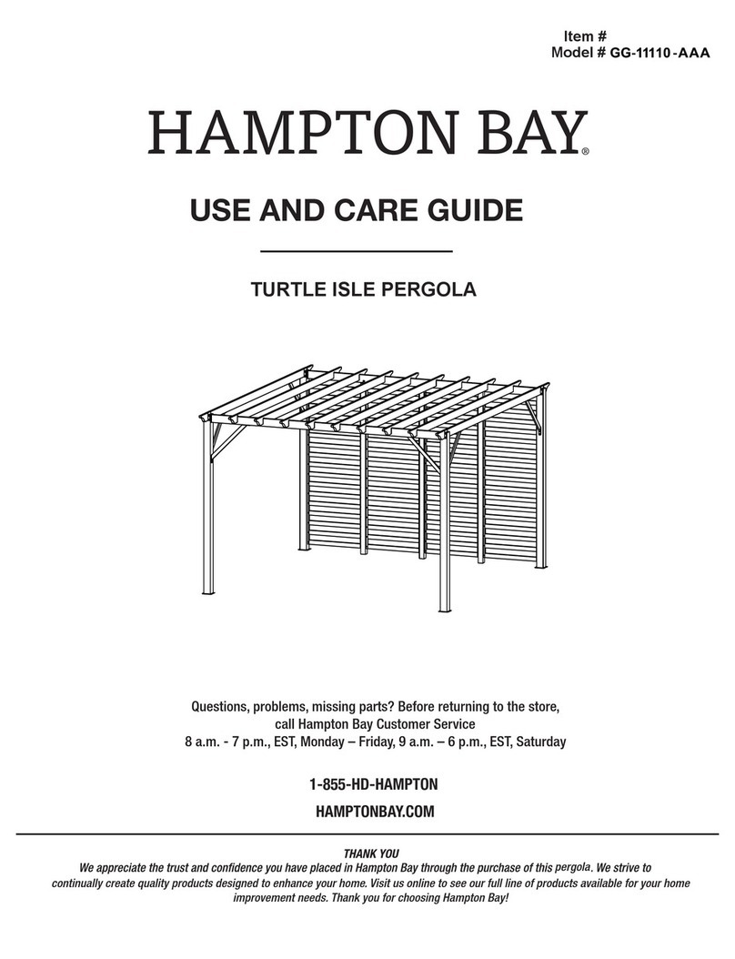 HAMPTON BAY GG-11110-AAA Use and care guide
