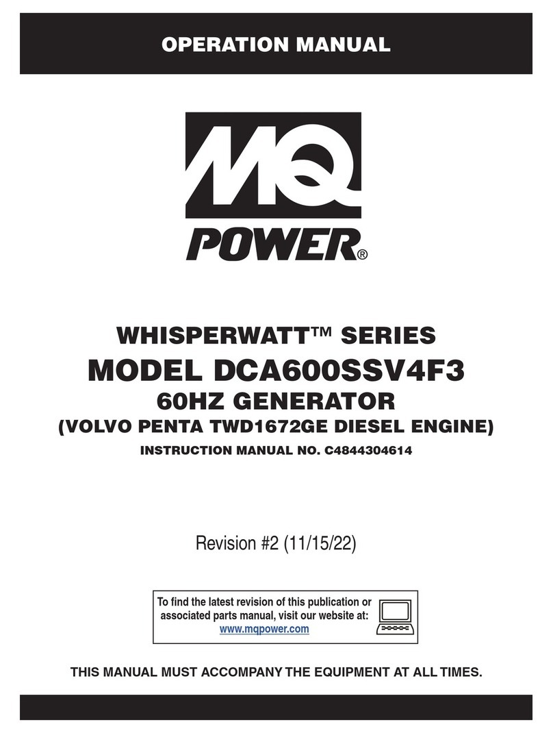 MQ Power WHISPERWATT DCA600SSV4F3 Operation manual