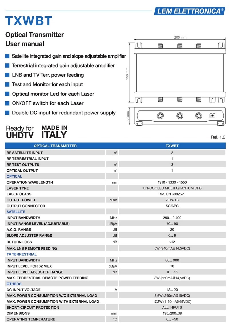 Lem Elettronica TXWBT user manual