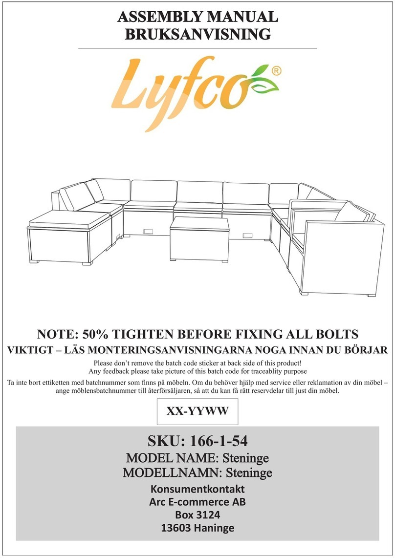 Lyfco Steninge 166-1-54 Assembly manual