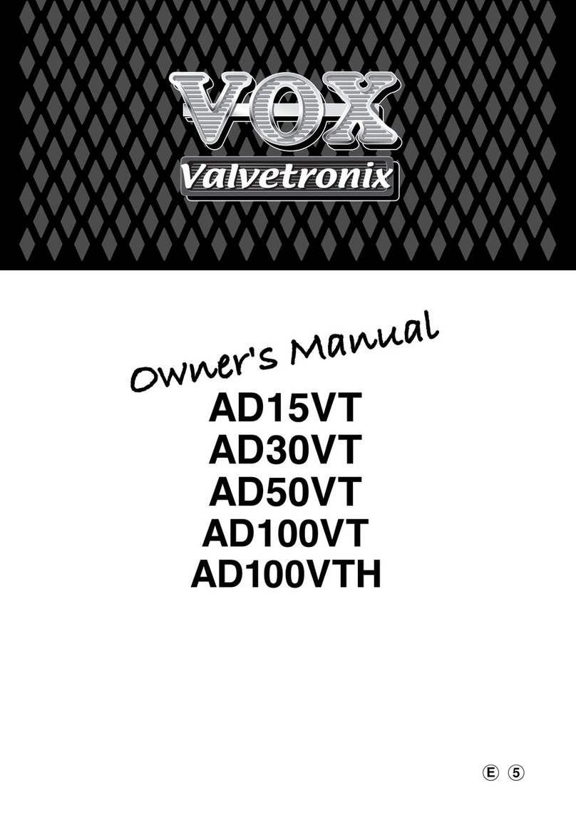 Vox VALVETRONIX AD15VT User manual Vox VALVETRONIX AD15VT User manual