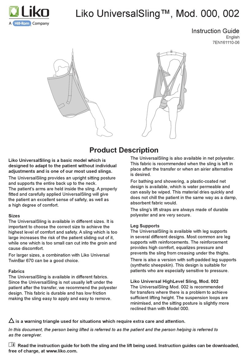 Hillrom UniversalSling 000 Instruction guide