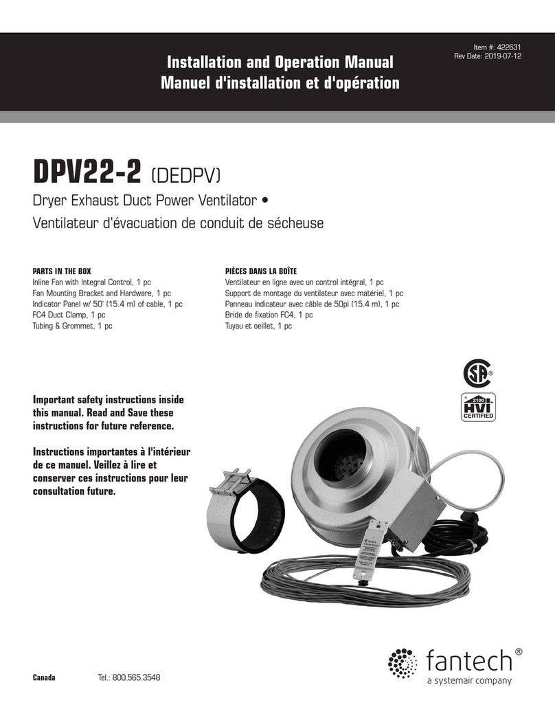 System air Fantech DPV22-2 User manual