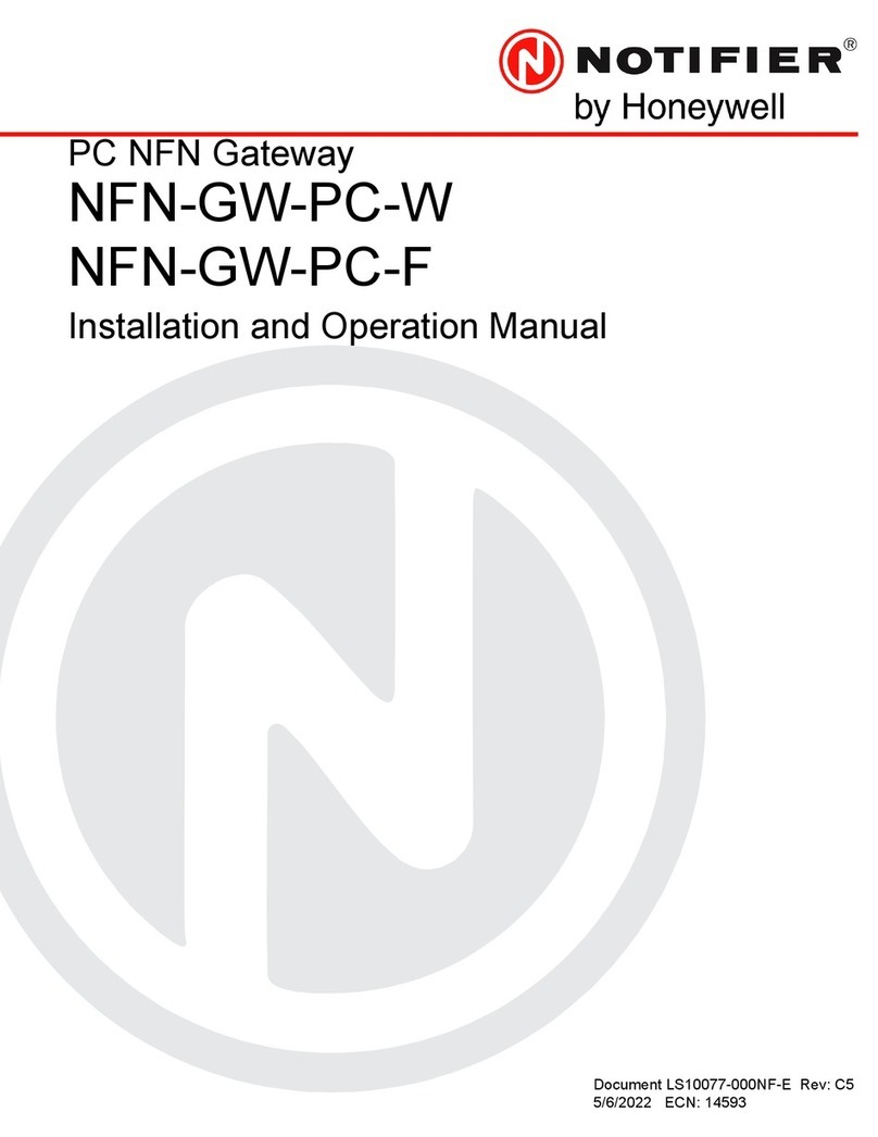 Honeywell NOTIFIER NFN-GW-PC-W User manual