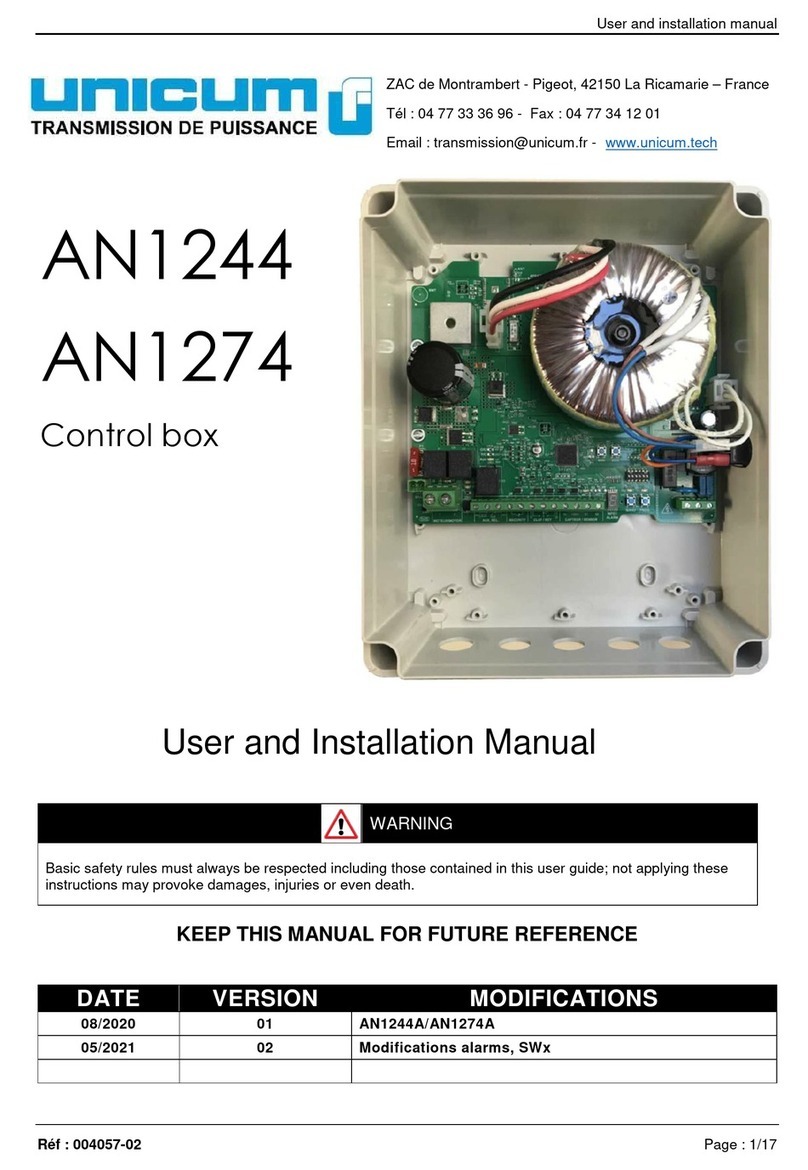 Unicum AN1244 Operating manual