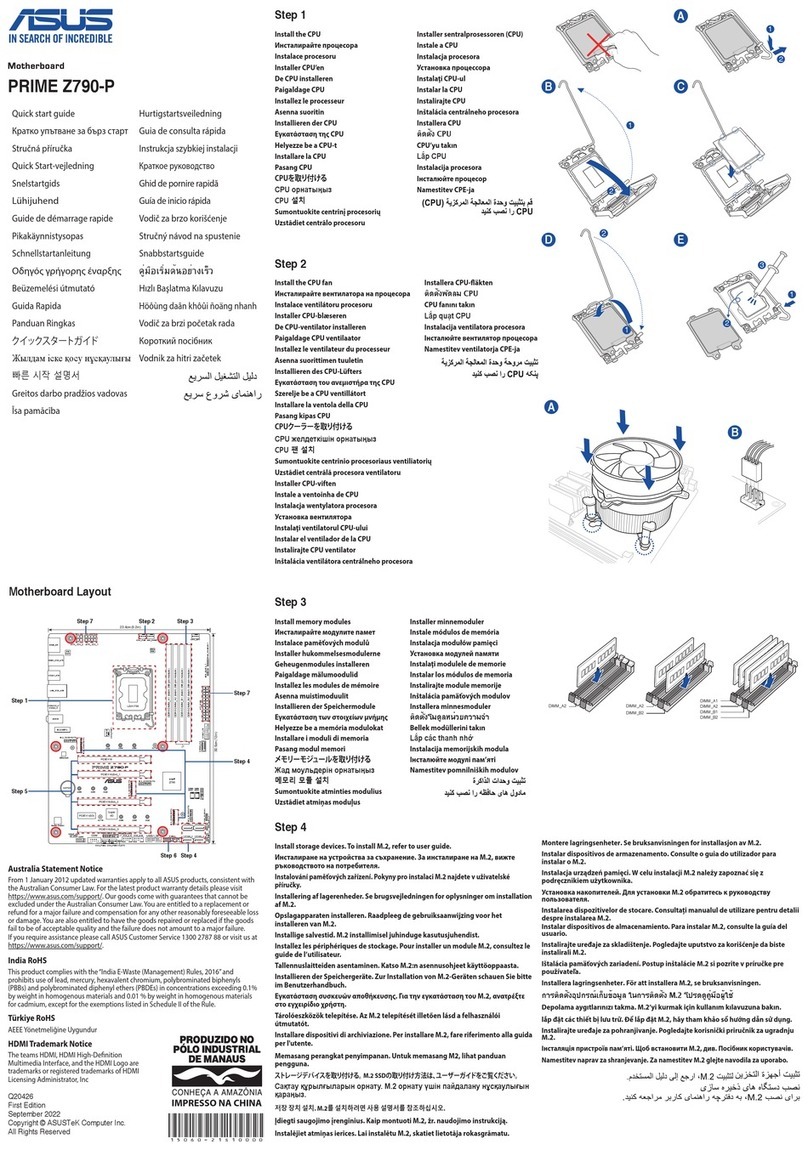 Asus PRIME Z790-P WIFI User manual Asus PRIME Z790-P WIFI User manual