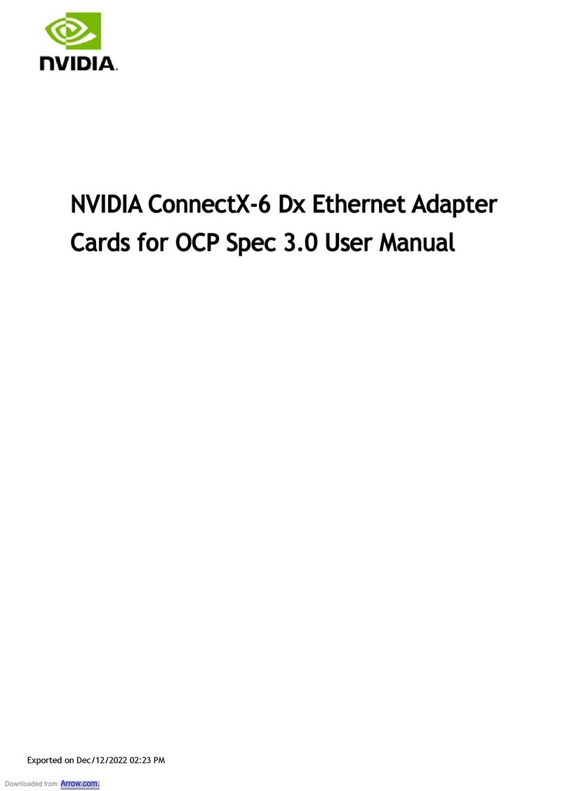 Nvidia Mellanox ConnectX-6 Dx Series user manual Nvidia Mellanox ConnectX-6 Dx Series user manual