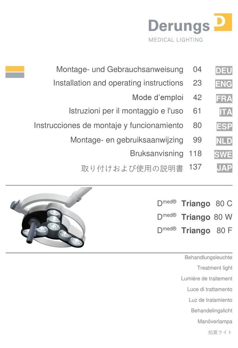 Derungs Dmed Triango 80 C Installation and operating instructions