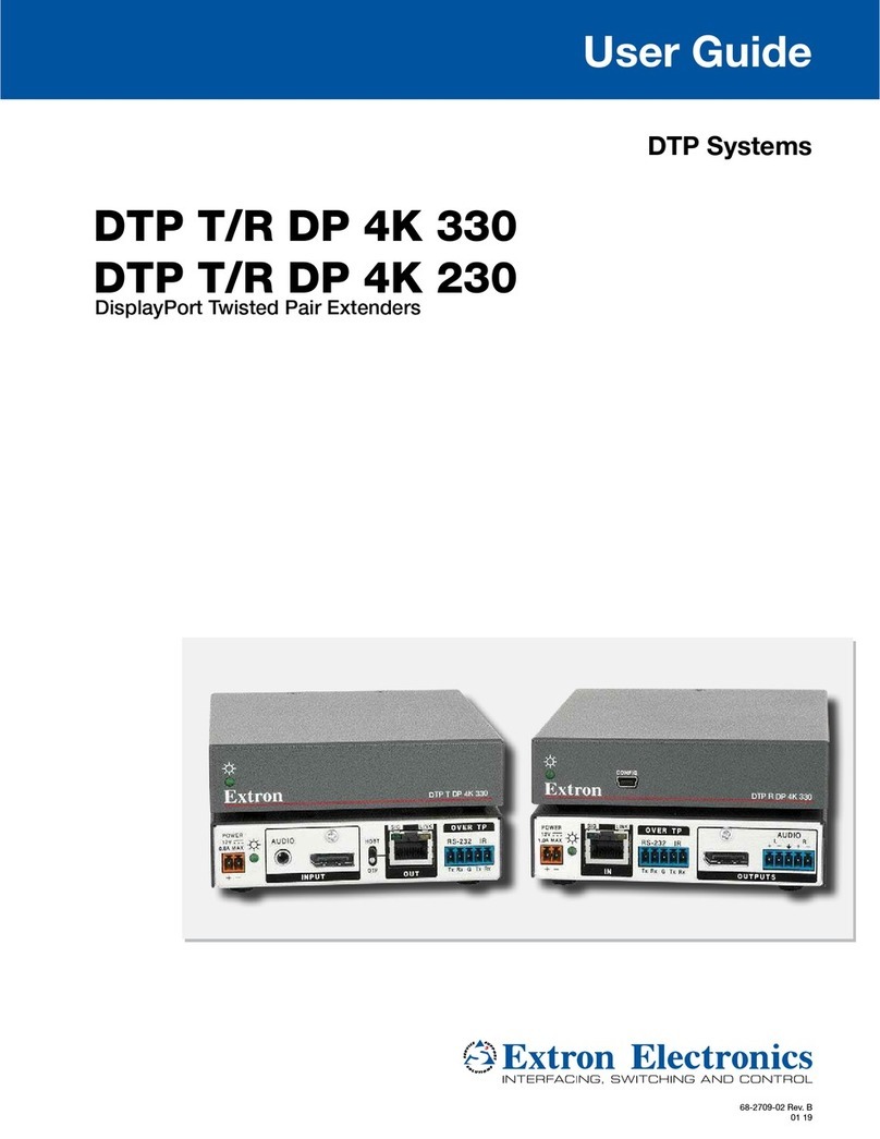 Extron electronics DTP T DP 4K 330 User manual