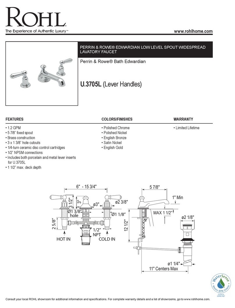 Rohl PERRIN & ROWE EDWARDIAN U.3705L User manual Rohl PERRIN & ROWE EDWARDIAN U.3705L User manual