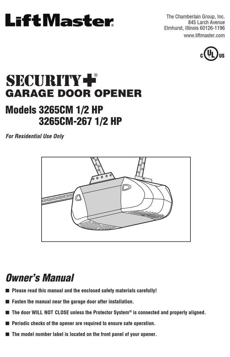 Chamberlain LiftMaster Security+ 3265CM-267 User manual