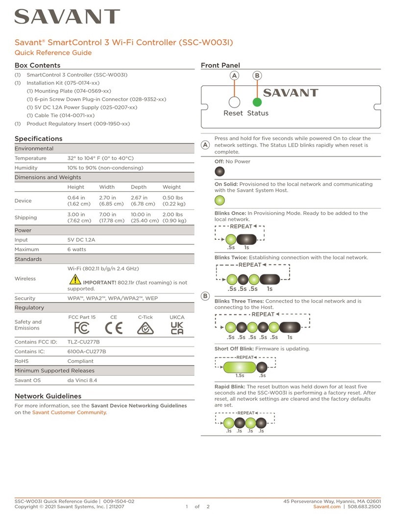 Savant SmartControl 3 User manual